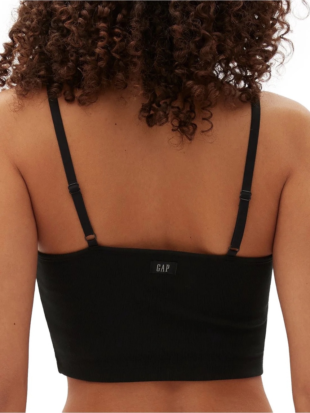 GAP Body Women’s Black Ribbed Crop Cami in black